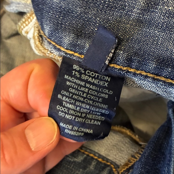 Express Dark Blue Cropped Women's Jeans - Picture 5 of 5